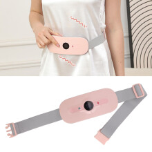 Portable Pink Abdomen Heating Belt with 6 Gears & Massage Modes