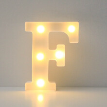 LED-Alphabetleuchten AZ, weiße Kunststoffbuchstaben, stehend/hängend, für die Innendekoration von Partys und Feiertagen, batteriebetrieben