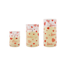 LED Flameless Candles with Remote Heart Design 3 Pack