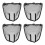 4Pièces Accessoire Nez Mesh Noir Confortable Anti-Mouches 5