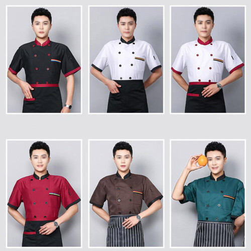 Veste De Cuisinier Courtes En Matériau Premium 1