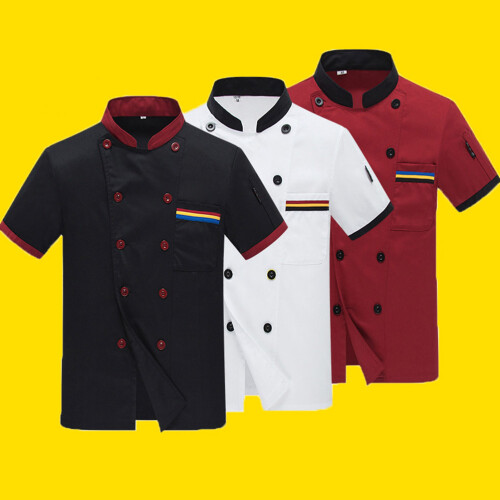 Veste De Cuisinier Courtes En Matériau Premium 2