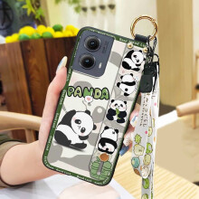 Panda-Cartoon-Handyhülle für MOTO Edge5G2024 – Stoßfest, mit Aufstellfunktion, schmutzabweisend, weiche Silikon-Schutzhülle