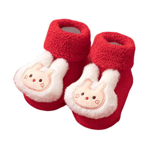 Kids Winter Warm Lined Socks Soft Combed Cotton Elastic 1