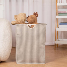 Grote canvas opbergtas voor kleding en wasgoed – opvouwbare, duurzame organizer, geschikt voor thuisgebruik