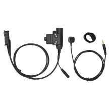 Taktisk adapterkabel för bommikrofon, tryck-för-att-tala, handsfree-kompatibla headset med hållbar konstruktion och tydligt ljud, hörselkåpor