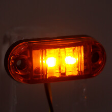 10Pcs 2LED Yellow Side Marker Lights for Car Truck Trailer 10-30V