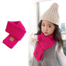 Warme herfst- en wintersjaal, kleine gebreide sjaal, eenvoudige trendy korte leren sjaal voor dames (100-135 cm)