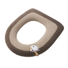 Funda térmica para asiento de inodoro alargado, redondo y oblongo, lavable, ajuste universal.