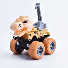 Dinosaur Excavator Toy Car for Kids, Press & Go, Moving Tail, Educational Toy for Ages 3+, Compatible with STEM Learning, Orange
