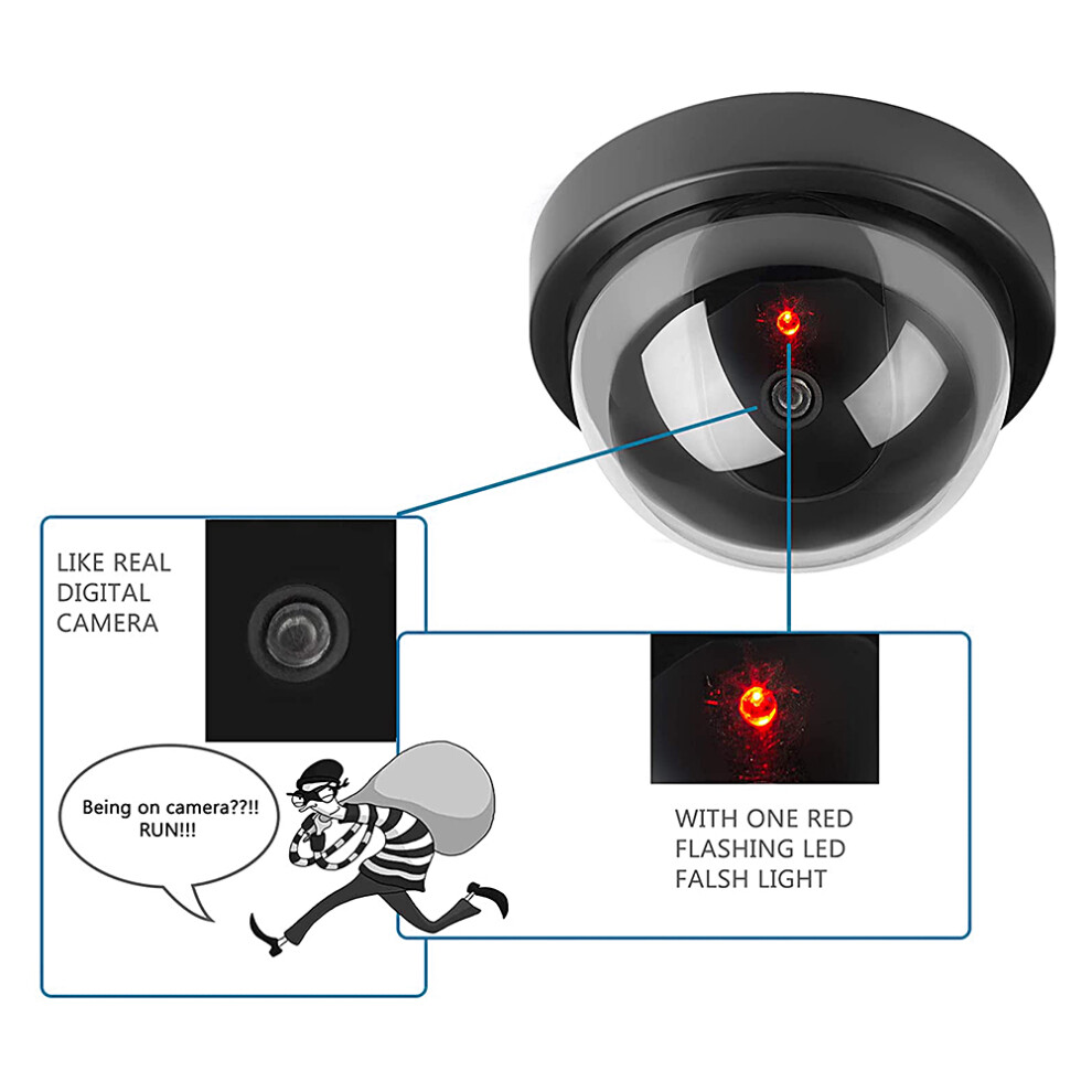 Simulated Cctv Camera With Flashing Led For Home & Business Security Light 4971388435295