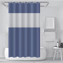 Douchegordijn van EVA met gespleten panelen, waterdicht, verdikt en zonder boren te gebruiken, met haken, duurzaam en gemakkelijk schoon te maken