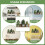 (THA2360) Waterproof PVC Plant Pot Wall Stickers 12