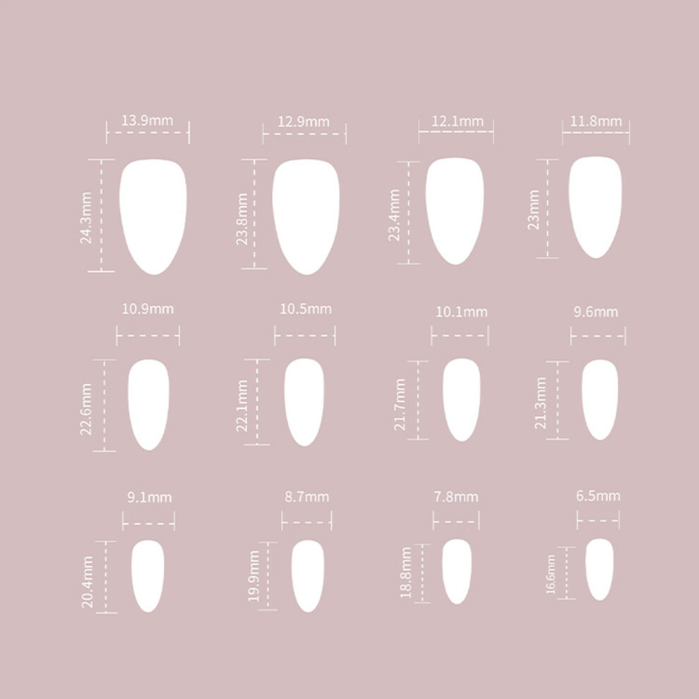 Dachuang Beauty 24Pcs Star Print French Nude Fake Nails For Women