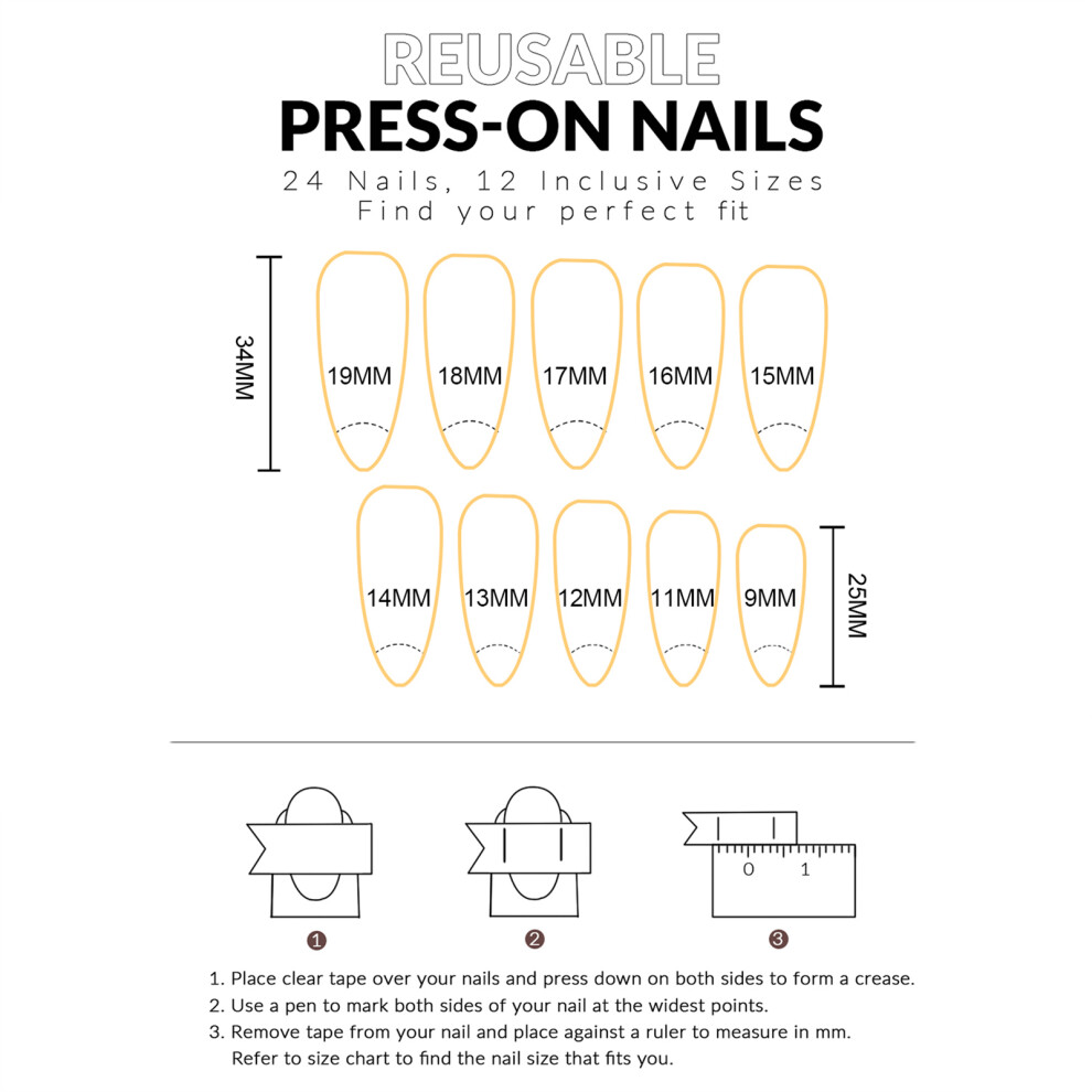 Creation-3C Rhinestone Press-On Nails, Wine Red, Reusable