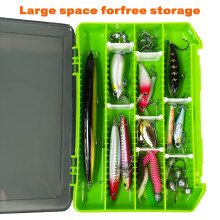 (Green) Fishing Tackle Box with Removable Dividers