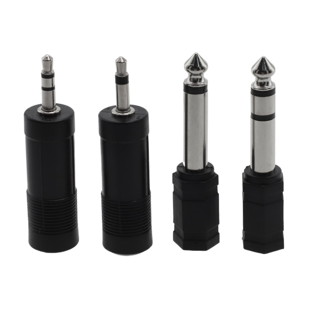4Pcs 3.5Mm To 6.35Mm Stereo Headphone Adaptor Connector For Audio Devices 9358459353149