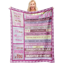 Geburtstagsgeschenkdecke für die Schwiegertochter (152 x 203 cm) – Auch als Geschenk für die Schwiegermutter geeignet