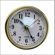 (1) Sleek Recessed Clock Insert for DIY Craft, Gold/Silver