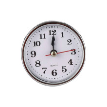(2#) Sleek Recessed Clock Insert for DIY Craft, Gold/Silver