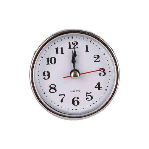 (2#) Sleek Recessed Clock Insert for DIY Craft, Gold/Silver