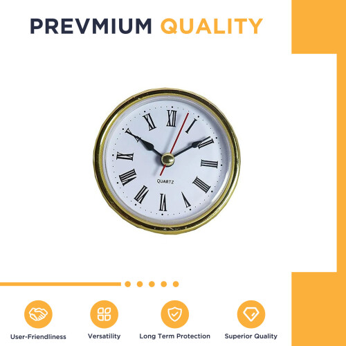 (1) Sleek Recessed Clock Insert for DIY Craft, Gold/Silver 1