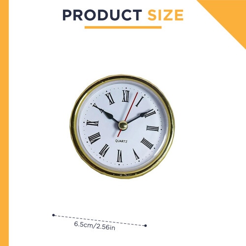 (1) Sleek Recessed Clock Insert for DIY Craft, Gold/Silver 2