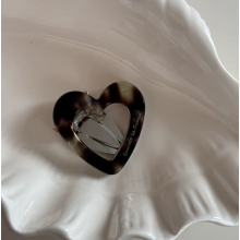 (3) Bridal Heart Hair Clips - Elegant Hollow Barrettes