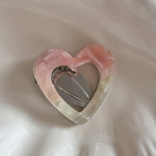 (4) Bridal Heart Hair Clips - Elegant Hollow Barrettes