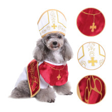 (S) Religious Pope Puppy Costume for Halloween & Christmas