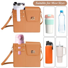Draagbare Crossbody Waterbeker Opbergzakken voor Buiten, Verstelbare Crossbody Waterbekerhouder, Onmisbaar op Reis