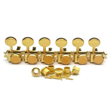 6 Inline Guitar Lock String Tuners 1:15 Vintage Machine Heads for ST TL Style Electric Guitar Folk or Acoustic Guitar,A