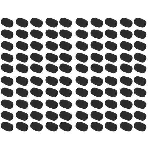 100PCS Foam Microphone Windscreen, Size Lapel Headset Mic Foam Covers for Headset Microphone 27x17x6mm