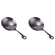 2Pièces Ustensiles Noir En Acier Pour Cocktails Raffinés