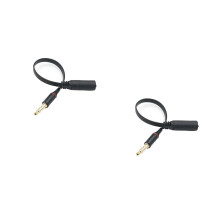 2Pièces Câble Extension Stéréo 3,5mm Noir Durable Pour Écoute Musicale