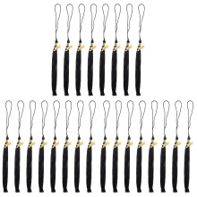 24Pièces Pompons Noir Pour Capuchons De Accessoires Métal DIY