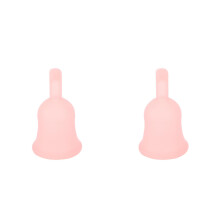 2Pièces Coupe Menstruelle Silicone Orange Confortable Réutilisable