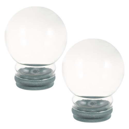 4Pièces Bouteilles De Neige En Verre Clair Pour DIY 2