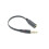 2Pièces Câble Extension Stéréo 3,5mm Noir Durable Pour Écoute Musicale 3