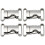 4Pièces Métal Argent Durable Pour Sac École Ceinture 1