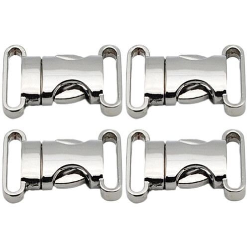 4Pièces Métal Argent Durable Pour Sac École Ceinture