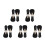 10Pièces Boutons Toggle PU Élégants Pour Vestes Pulls Femme 5