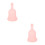 2Pièces Coupe Menstruelle Silicone Orange Confortable Réutilisable 4