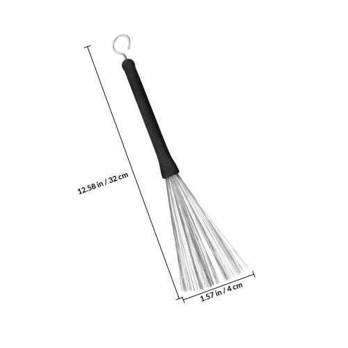 2Pcs Retractable Loop-End Drum Brushes Steel Wire Metal Black Cleaning 1