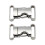 4Pièces Métal Argent Durable Pour Sac École Ceinture 2