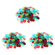 3Pièces Ensemble 400 Chips Multicolores Pour Jeux De Festifs