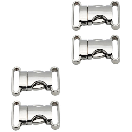 4Pièces Métal Argent Durable Pour Sac École Ceinture 2