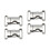4Pièces Métal Argent Durable Pour Sac École Ceinture 4