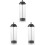 3Pièces Rangement Transparent Pour Pailles Accessoires 1