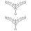 2Pcs Silver Wedding Frontlet Rhinestone Bridal Forehead Chain Charm 5
